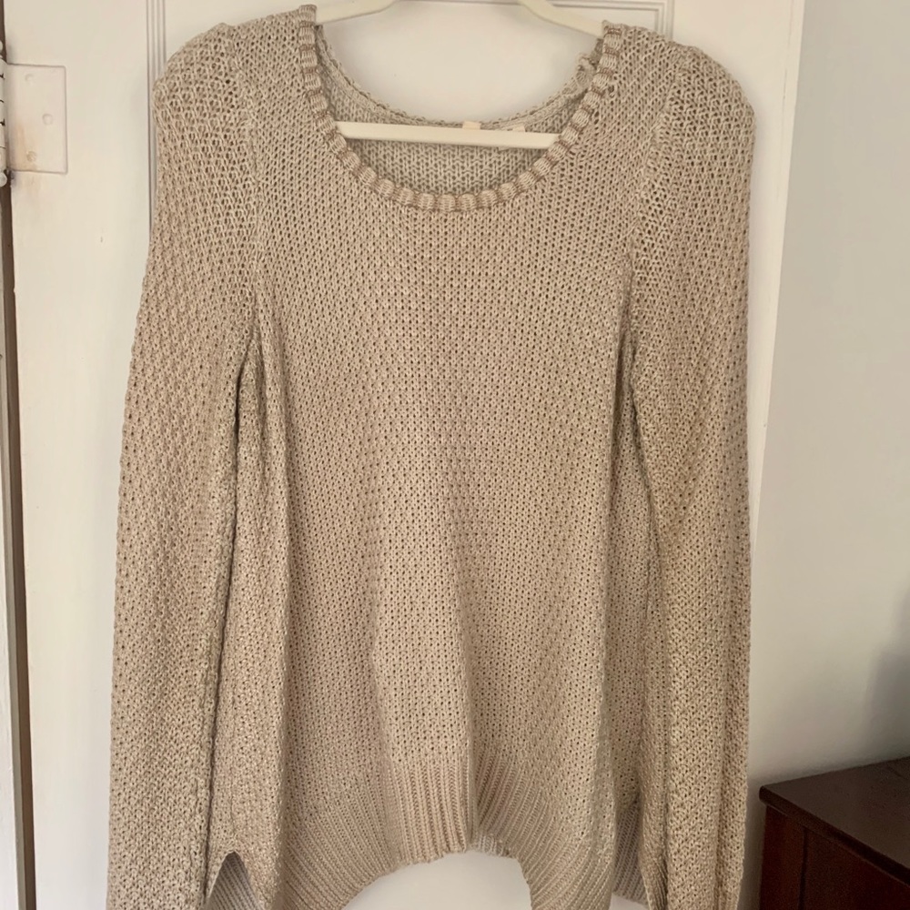 Anthropologie Moth Metallic Sweater